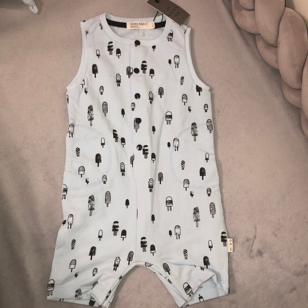 Miles baby onesie 6 months